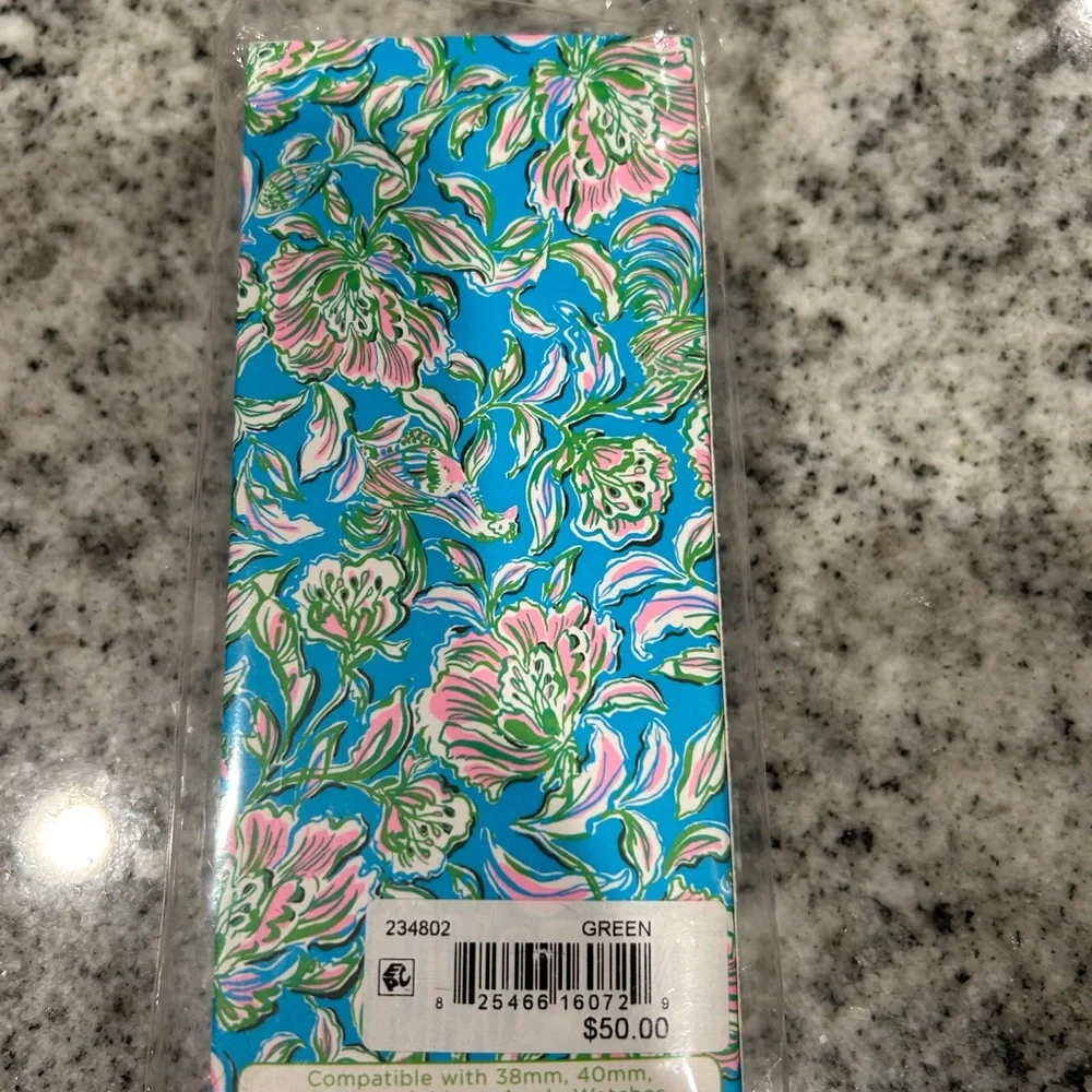 Lilly Pulitzer Pink and Blue Watch Band